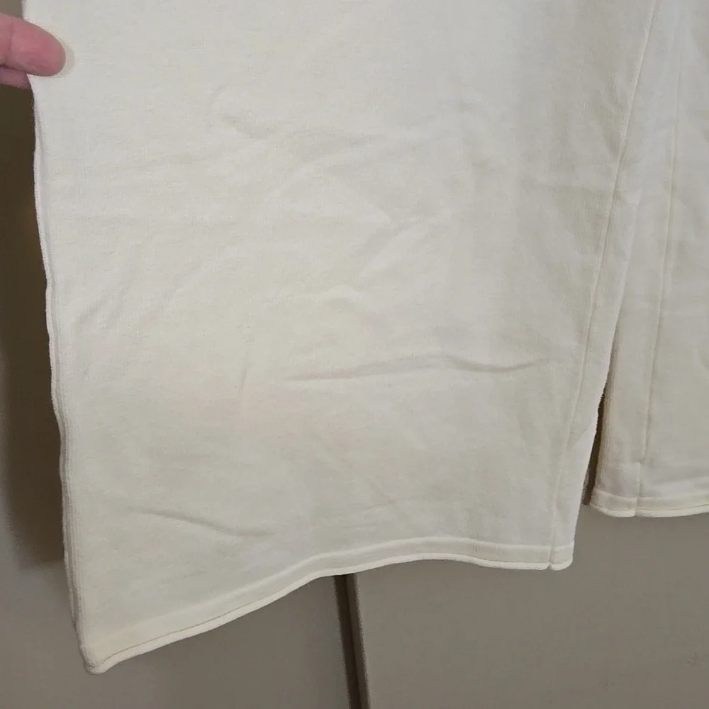 Unbranded Cream Wide Leg Yoga Pants with Drawstring Size XL - Picture 3 of 6